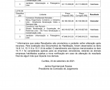 Resultados do PROSEG PARANÁ