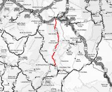 Mapa da PR-170 entre Apucarana e Borrazópolis