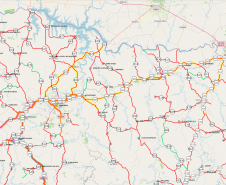 Mapa dos trechos da Econorte