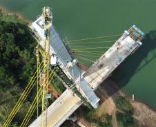 Obras da ponte da integração brasil paraguai