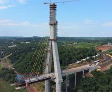 Obras da ponte da integração brasil paraguai