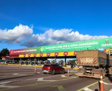 Praça de pedágio desativada