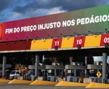 Praça de pedágio desativada