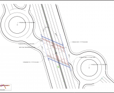 Recorte de planta do novo viaduto de São José dos Pinhais