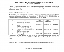 Resultado passarela e rótula de Bandeirantes