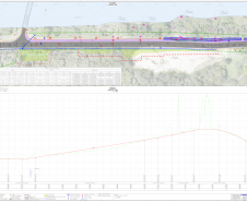 Folha do projeto geométrico da obra