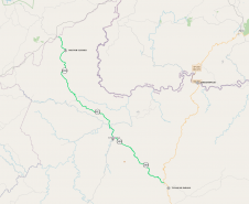 Mapa do trecho atendido da PR-092 e PR-340