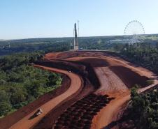 Obras da rodovia de acesso