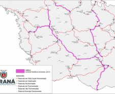 Mapa dos trechos atendidos