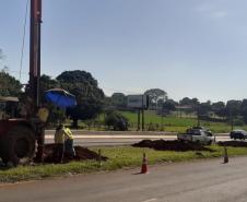 Obras de passarela em Londrina