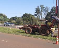 Obras de passarela em Londrina