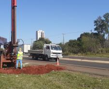 Obras de passarela em Londrina