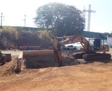 Passarela de Bandeirantes em obras