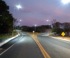 Curva concluída na PR-151 em Ribeirão Claro