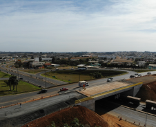 Novo viaduto de Guarapuava em obras