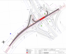 Folha do projeto geométrico do novo viaduto