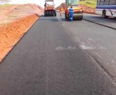 Obras de pavimentação da Estrada Boiadeira