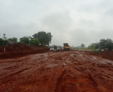 Obras de pavimentação da Estrada Boiadeira
