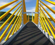 Imagem da maquete 3D da ponte