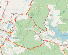 Mapa indicando a Ponte Rio Nhundiaquara em Morretes