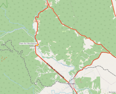 Mapa indicando a Ponte Rio Nhundiaquara em Morretes