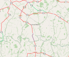 Mapa da PR-576 entre Aparecida do Ivaí e o Rio Ivaí