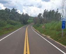 PR-680 entre Douradina e Maria Helena, com serviços de sinalização