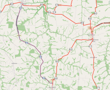 Mapa da PR-680 entre Douradina e Maria Helena