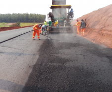 Etapa final da pavimentação da Estrada Boiadeira, setembro 2022