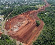 Obras da Rodovia de Acesso à Ponte da Integração