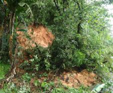 Deslizamento de terra na Estrada da Graciosa