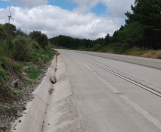 Serviços da obra de whitetopping na PRC-280