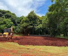 Canteiro de Obras regularização para nova área de estocagem de pré-lajes