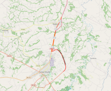 Mapa do trecho atendido