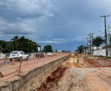 Obra do novo viaduto da BR-376 em São José dos Pinhais