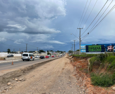 Obra do novo viaduto da BR-376 em São José dos Pinhais