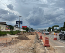 Obra do novo viaduto da BR-376 em São José dos Pinhais