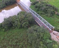 Ponte do Rio da Várzea entre a Lapa e Campo do Tenente