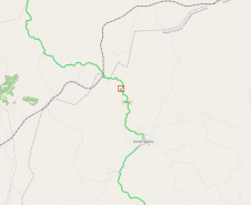 Mapa indicando o local da queda de barreira