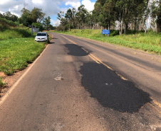 Serviços iniciais de tapa buracos emergencial na PR-463