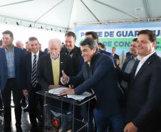 Evento de anúncio do edital da Ponte de Guaratuba