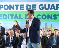 Evento de anúncio do edital da Ponte de Guaratuba