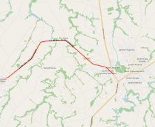 Mapa de trecho da PR-364 em Assis Chateaubriand