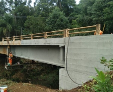 Reforma da ponte do Rio Jararaca em Bituruna