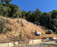 Obras na Estrada da Graciosa - km 12