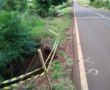 PR-551 em Doutor Camargo - erosão km 24,63