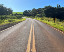 PR-558 entre Campo Mourão e Araruna com serviços do Proseg Paraná