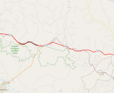 Mapa da PRC-280 indicando o trecho contemplado