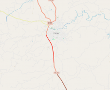 Mapa indicando o trecho que receberá as obras