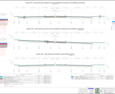 Folha do projeto de engenharia da obra